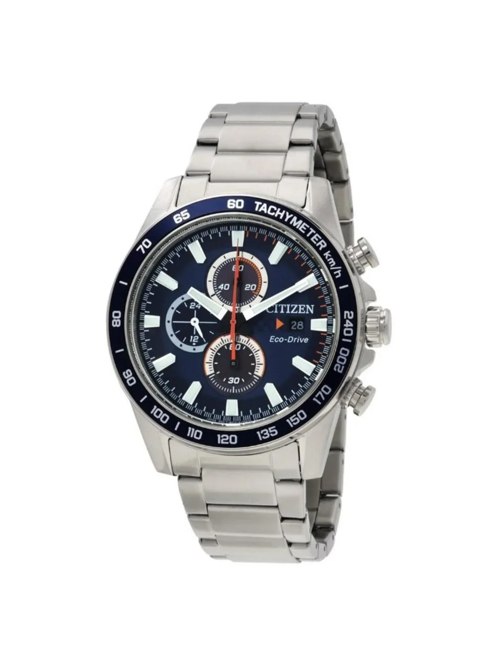 NWT Citizen Brycen Eco-Drive Chronograph Blue Dial Men's Watch